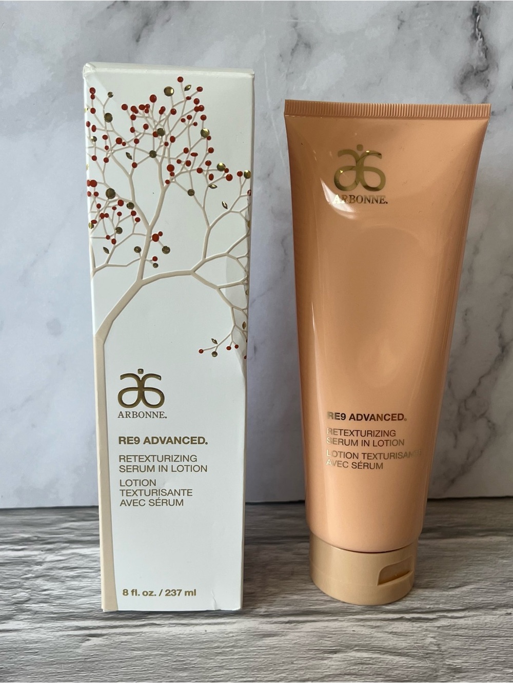 New Arbonne RE9 Advanced Retexturizing Serum in Lotion 8 fl oz / 237 mL Sealed